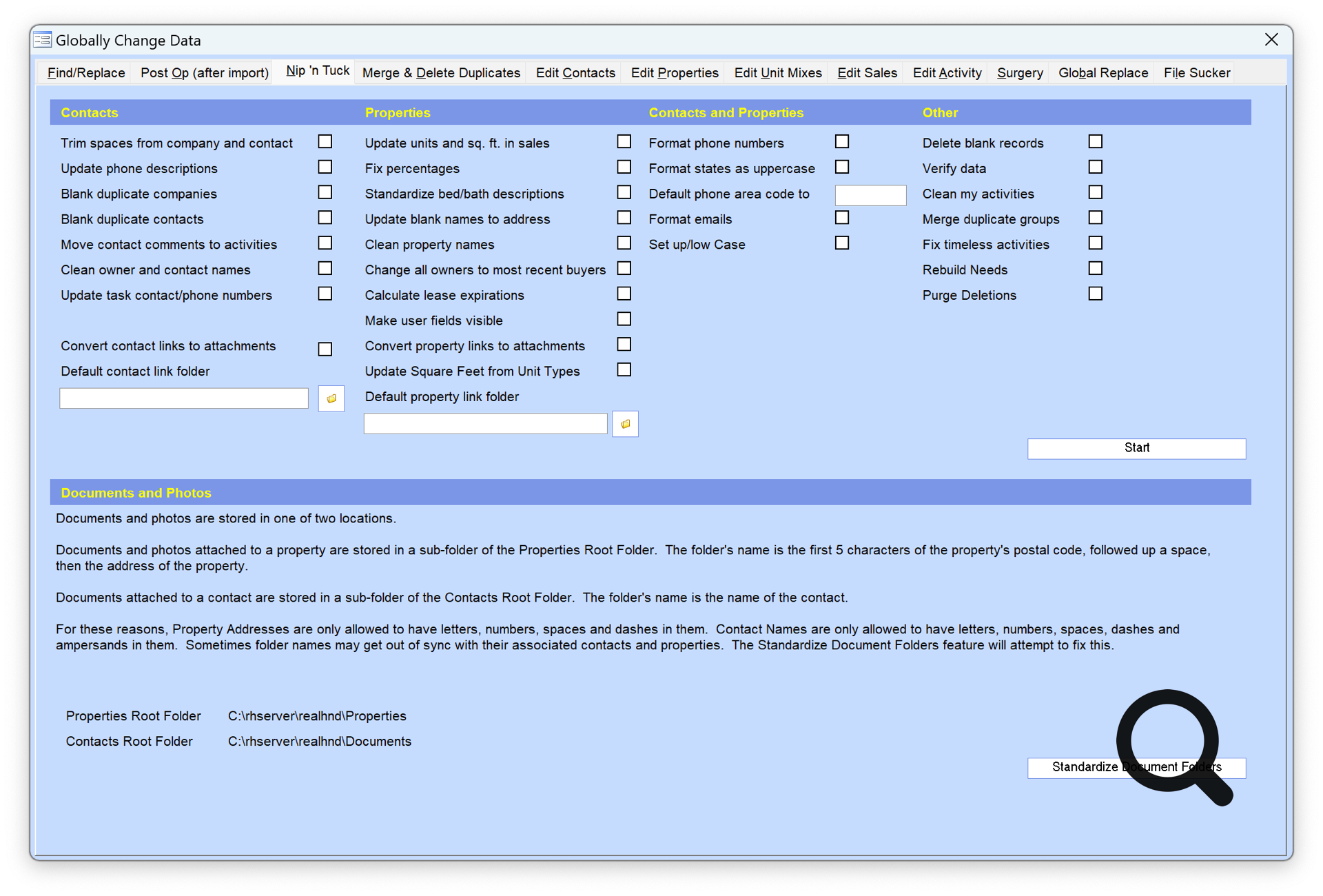 Globally Manage Fix Property Data